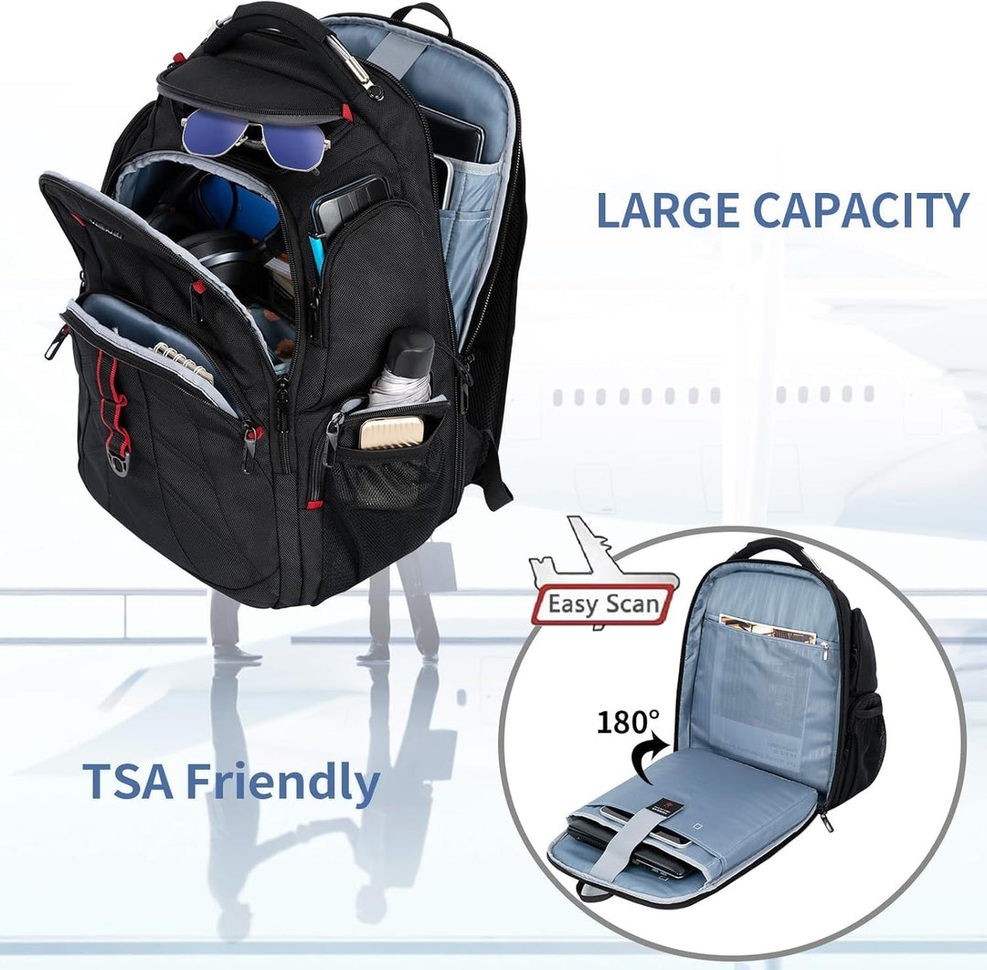 VANKEAN Mochila de viaje para portátil de 17.3 pulgadas, compatible...