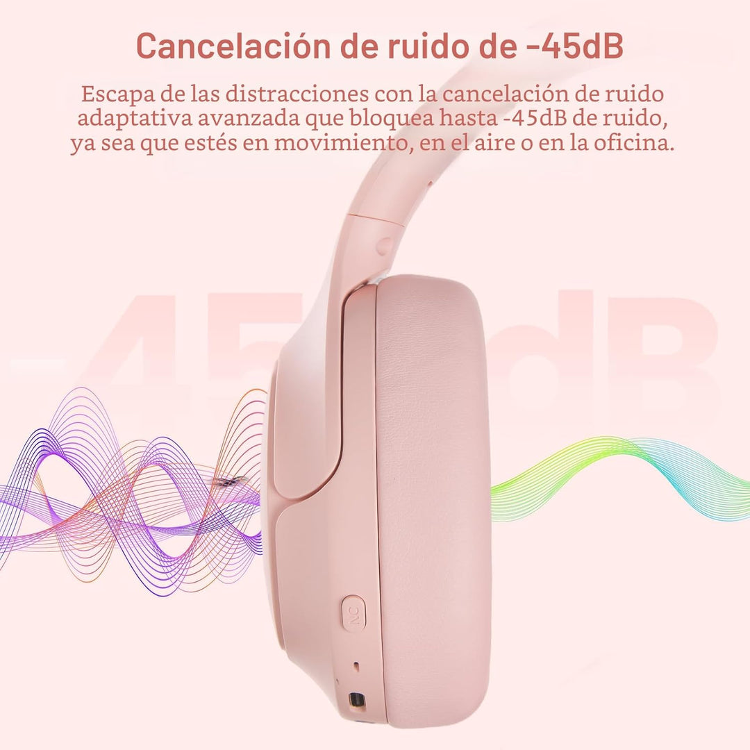 TOZO Auriculares híbridos HT3 con cancelación de ruido, batería de...