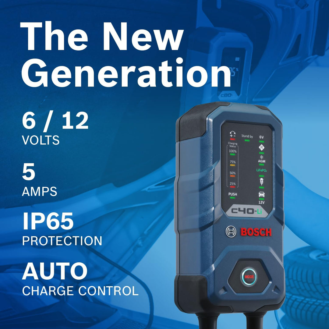 Bosch C40-Li: Cargador de batería de próxima generación de 5A 6V\/1...