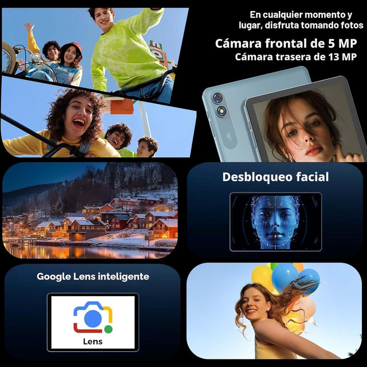 Tableta Android 16 mejorada 2026, tableta de 10 pulgadas con teclad...