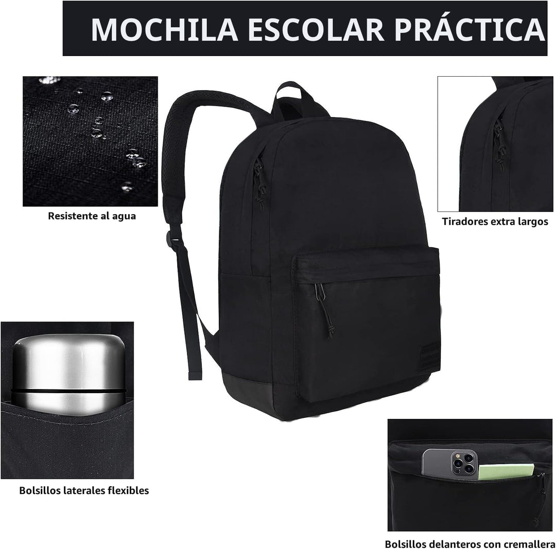 SUPACOOL Mochila casual para laptop con puerto de carga USB para ho...