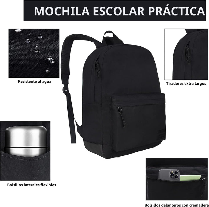 SUPACOOL Mochila casual para laptop con puerto de carga USB para ho...