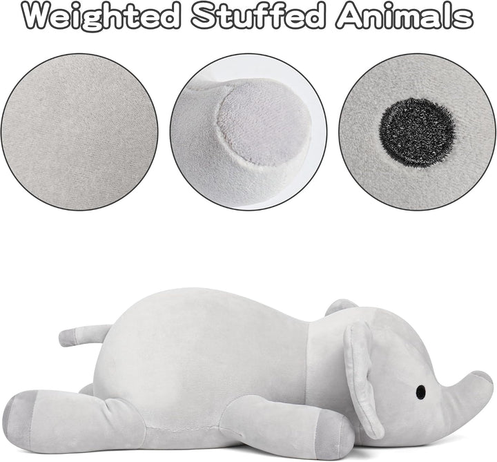 Animales de peluche con peso de elefante de 24 pulgadas, 4.2 libras...