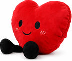 Juguete de corazón de peluche calentable y refrigerable, Rojo