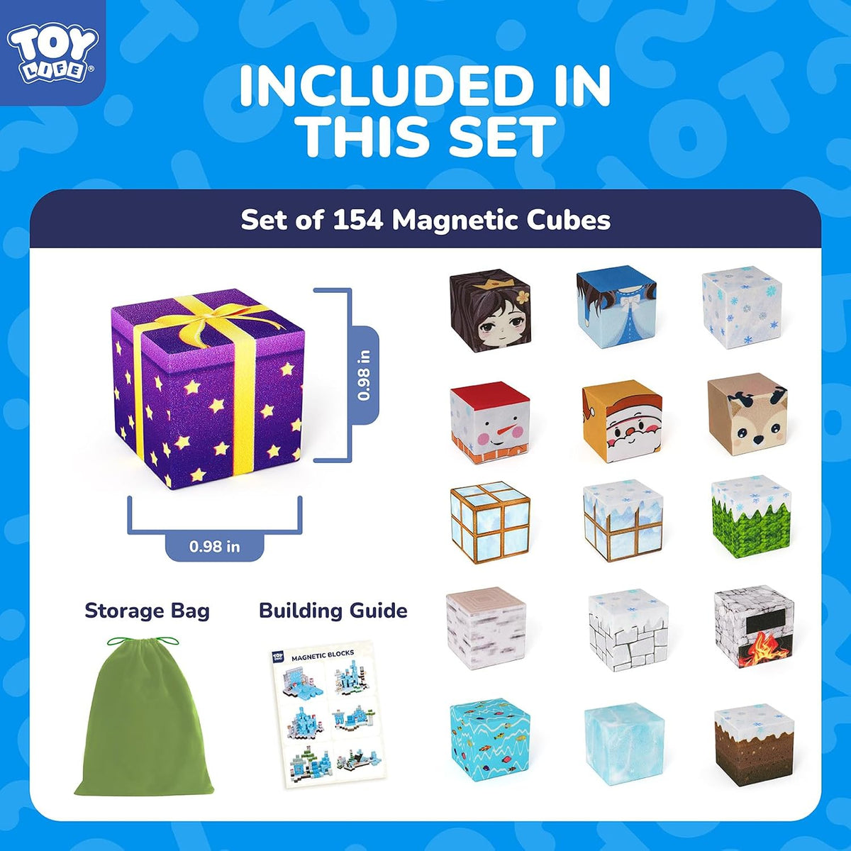 TOY Life Bloques de construcción magnéticos, juego de cubos de princesa de