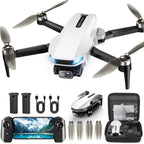Drones con cámara para adultos 4K, dron GPS con retorno automático, sígueme, vuelo circular, vuelo de punto de referencia, flujo óptico, motor sin escobillas, transmisión 5G plegable FPV Quadcopter de