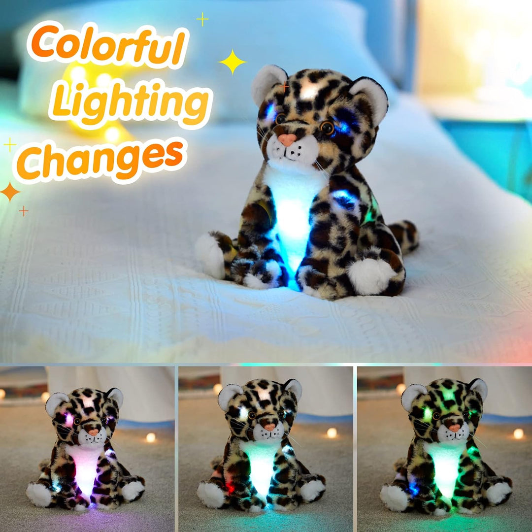 BSTAOFY León de peluche de 10\u2019\u2019 con luces LED, juguete de...