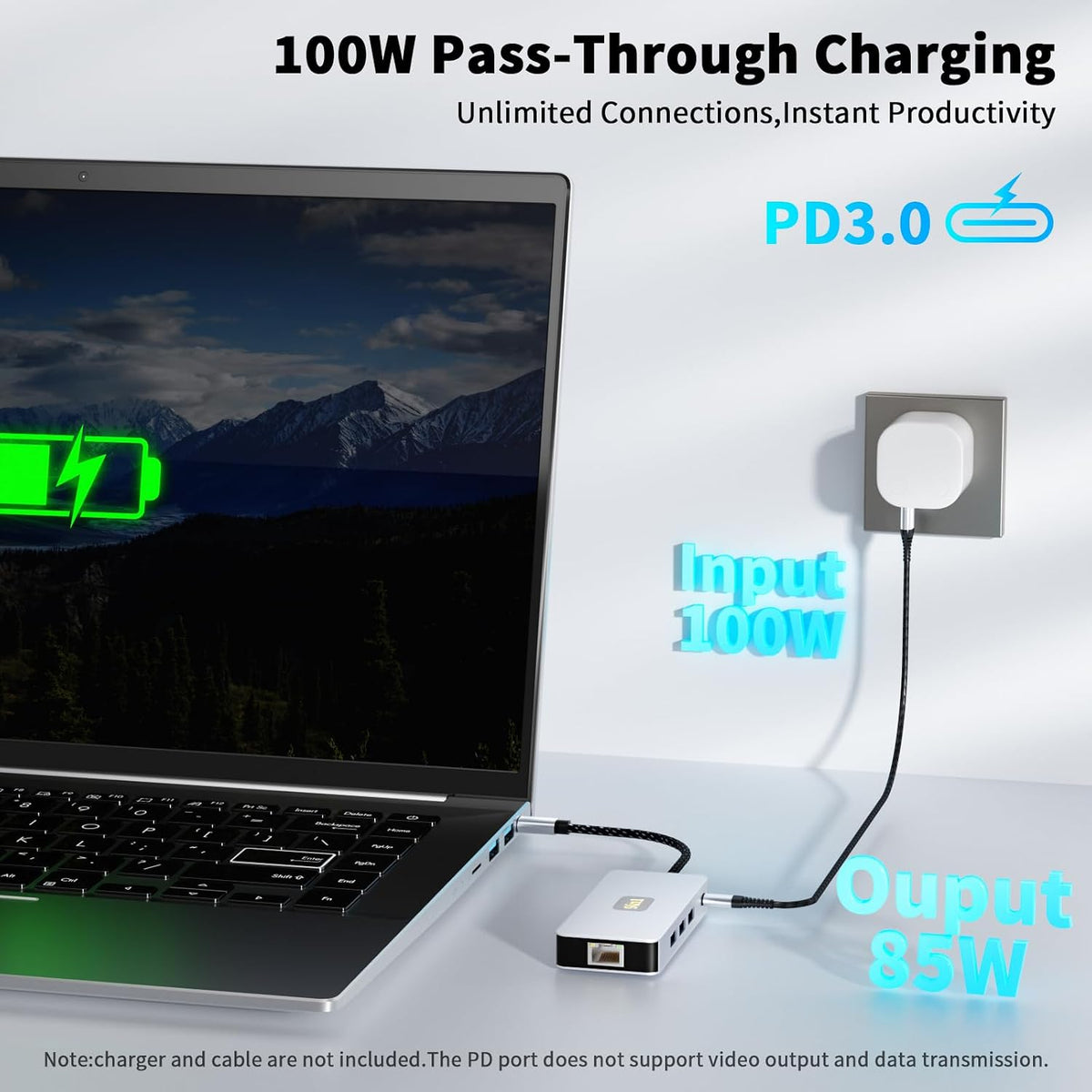 Aplimln, hub USB 3.0 de 3 puertos
