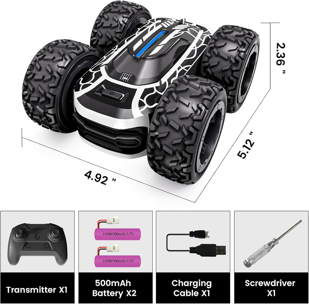 Tecnock Auto de control remoto para niños de 4 a 7 24 GHz