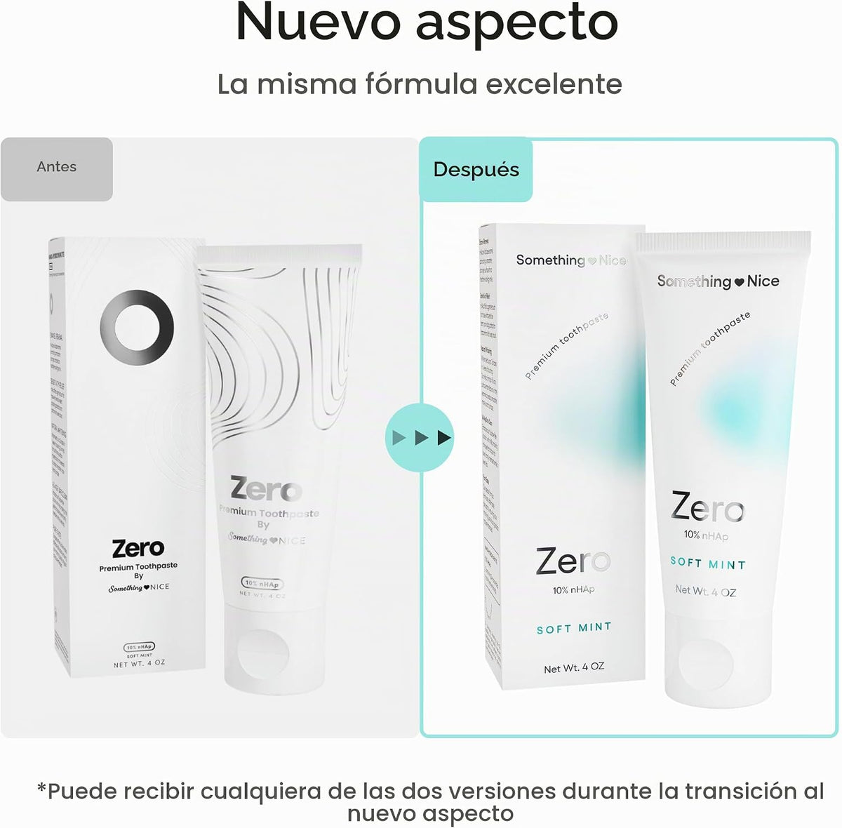 Something Nice Zero Toothpaste - Pasta de dientes Zero con 10% de n...