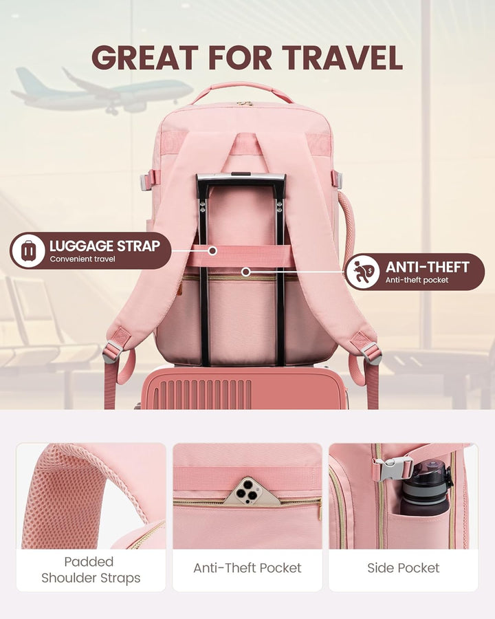 LOVEVOOK Mochila de viaje para mujeres y hombres 50L, mochila de ca...