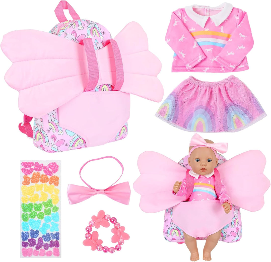 Ecore Fun Juego de mochila para muñecas de 18 pulgadas, 6 piezas de...