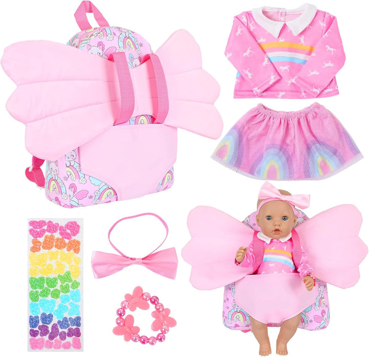 Ecore Fun Juego de mochila para muñecas de 18 pulgadas, 6 piezas de...