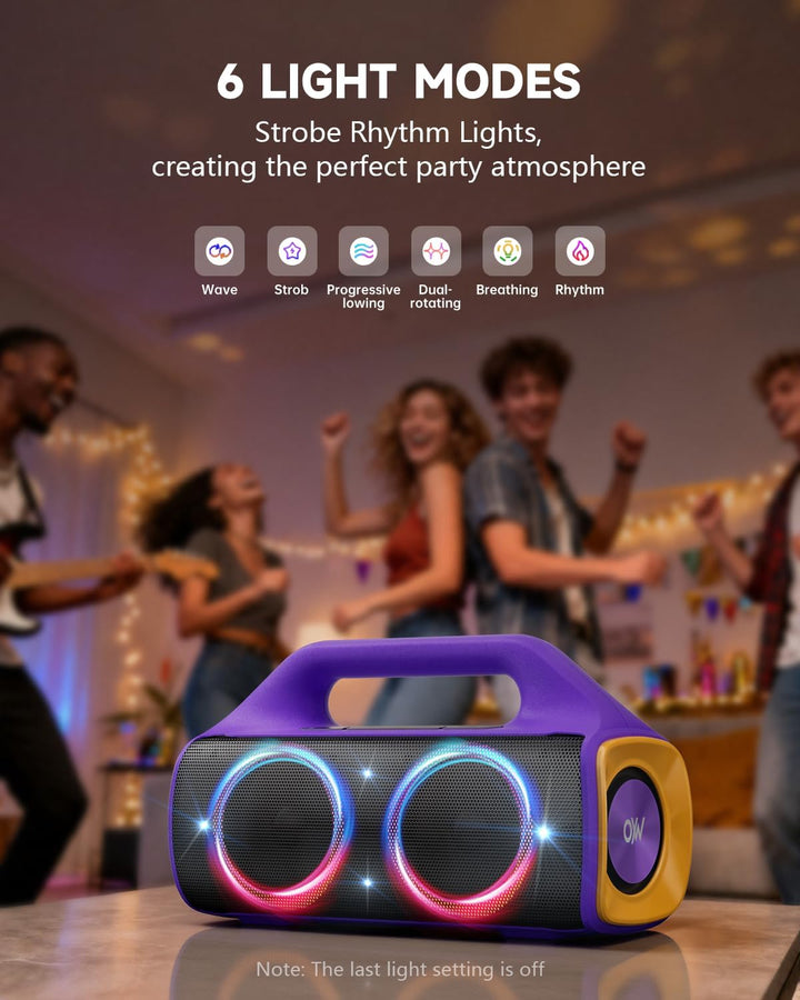OYW Altavoz Bluetooth impermeable IPX67: 80 W (pico) Altavoces inal...