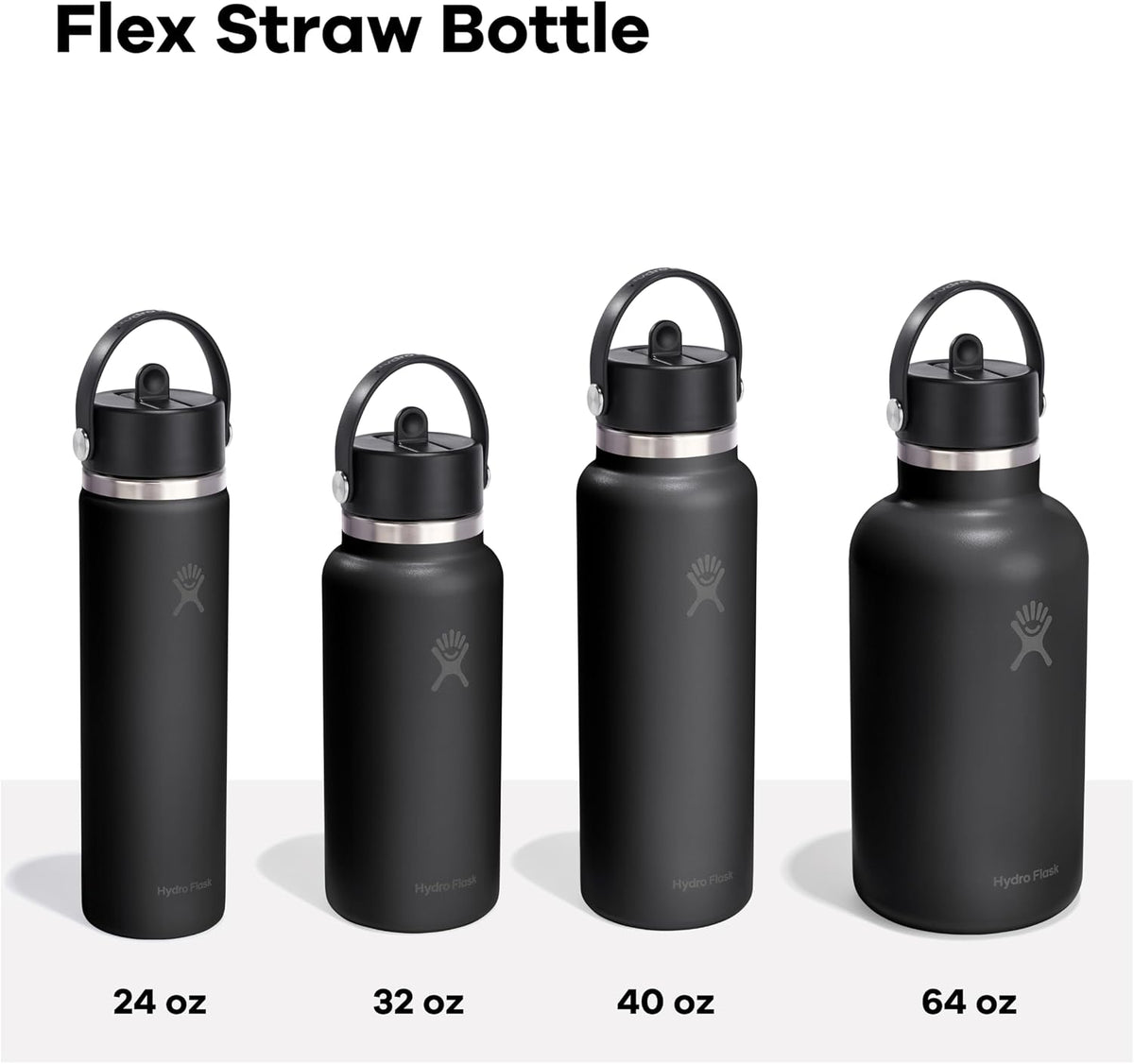 Hydro Flask Botella de agua – Acero inoxidable aislado – Tapa ancha con pajilla, antiderrames, a prueba de fugas en 24 onzas azul puerto