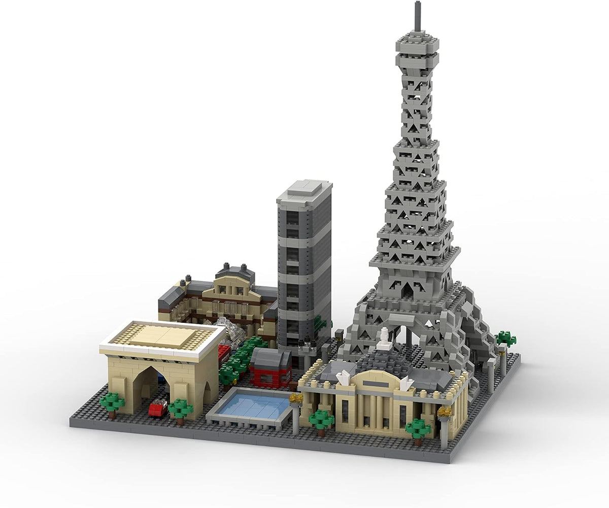 dOvOb Architecture Paris Skyline Juego de Construcción de Micro Mini Bloques, 2324 Piezas de Ladrillos, Kit de Modelo de Colección de Rompecabezas 3D, Decoración para Oficina y Hogar como Regalo para