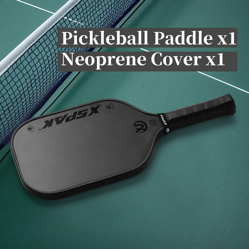 XSPAK PRO Series Termoformada T700SC Tournament - Paleta de pickleball de fibra de carbono, núcleo de panal certificado por USAPA con agarre acolchado cómodo, potencia dominante y punto dulce más