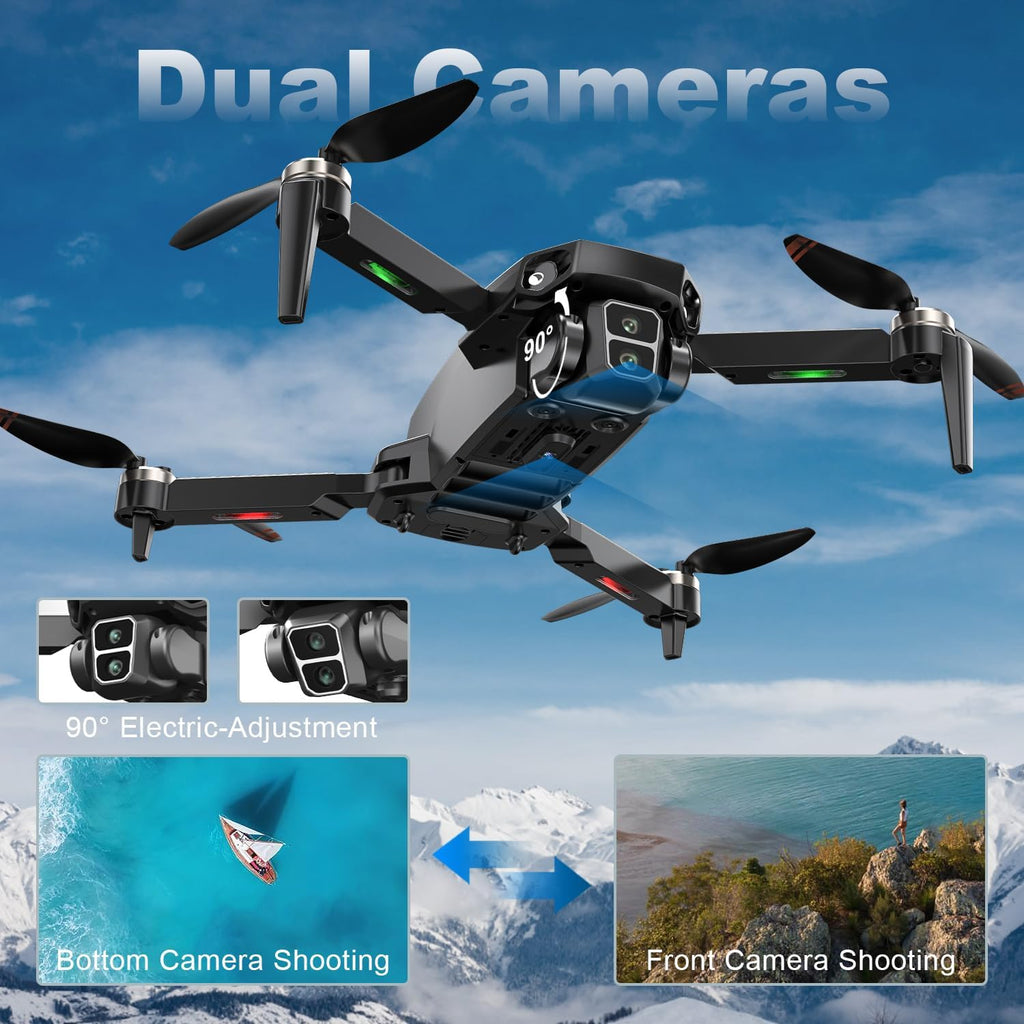 Dron con cámara para adultos, drones de motor sin escobillas para niños