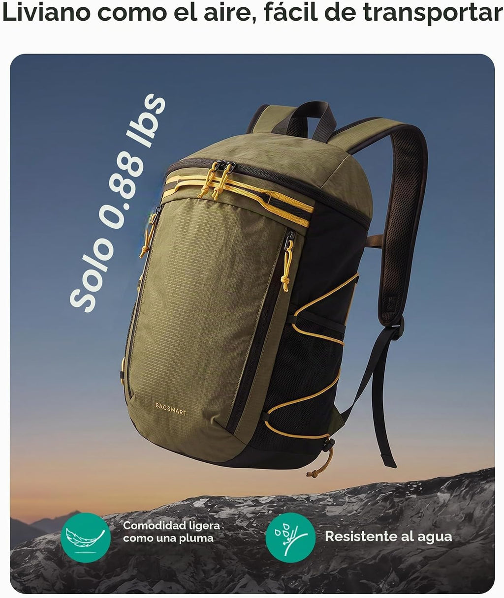 BAGSMART Mochila de viaje de 18L para hombres y mujeres, mochila de