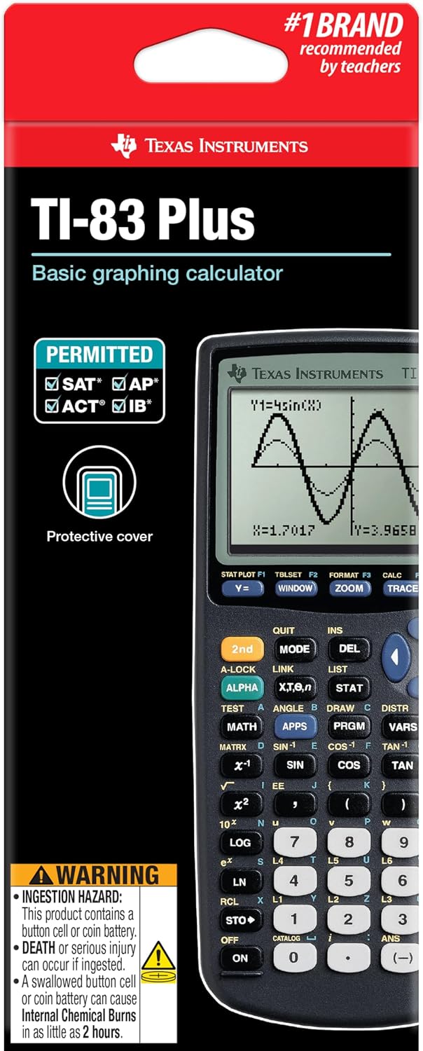 Calculadora gráfica de Texas Instruments TI-83 Plus, Gris Valor no encontrado