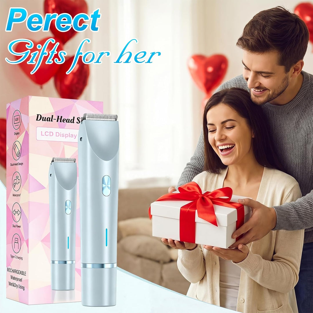 Debark Recortadora de bikini 2 en 1 para mujer, maquinilla de afeit...