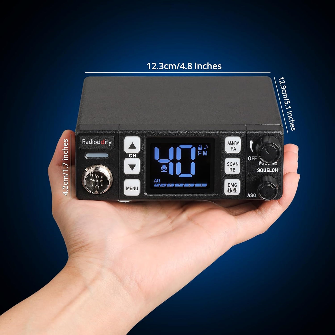 Radioddity Radio CB-606 CB radio CB móvil de 40 canales