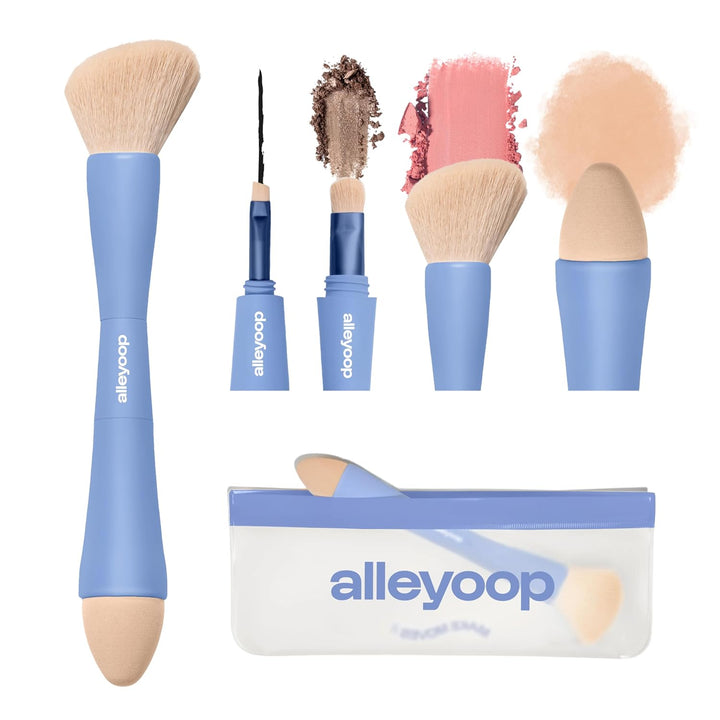 Alleyoop Multi-Tasker - Juego de brochas de maquillaje de viaje 4 e...