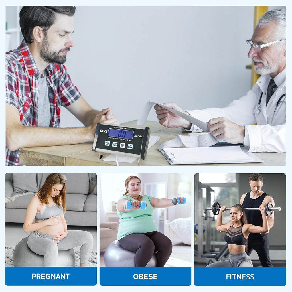 Escala digital del IMC del médico de SIKE, escala médica del peso del piso de la capacidad de 550lb
