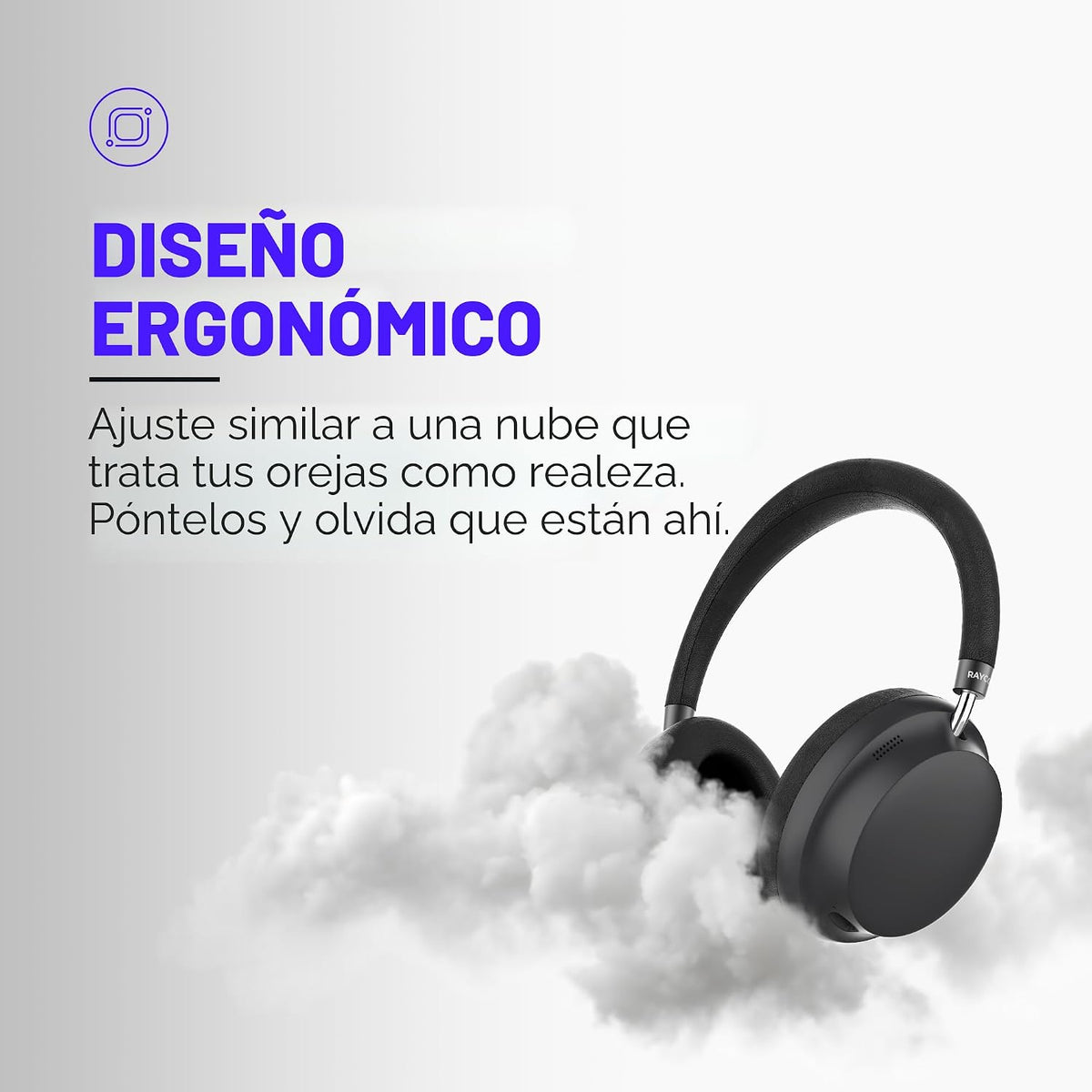 Raycon The Essential - Auriculares Bluetooth con 3 modos ANC, color negro