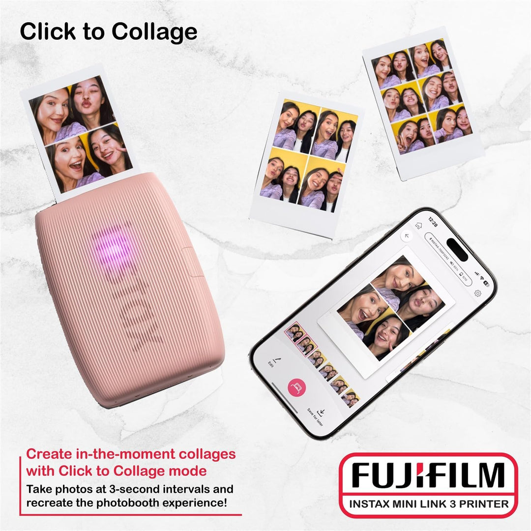 Paquete Fujifilm Instax Mini Link 3 Impresora Instax Mini Film (40...