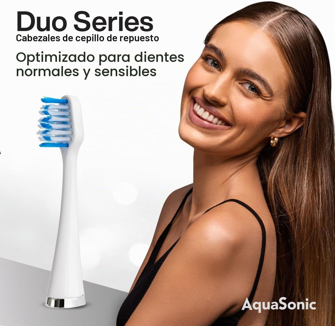 AquaSonic Genuine Duo Series Cabezales de cepillo de repuesto | par...