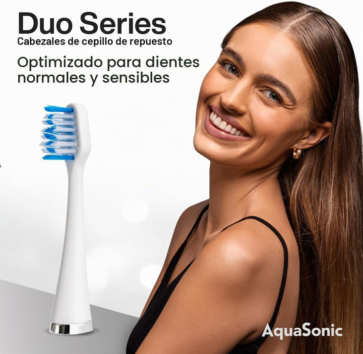 AquaSonic Genuine Duo Series Cabezales de cepillo de repuesto | par...