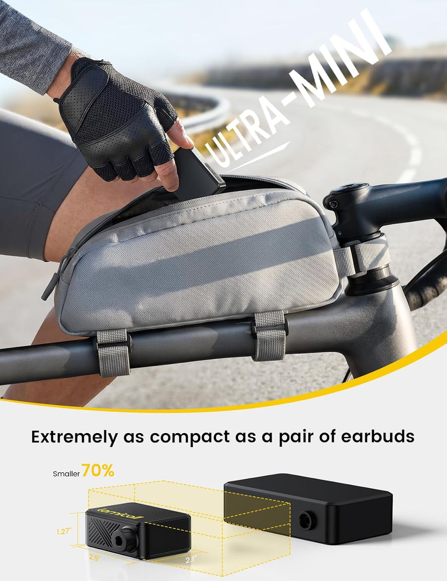 Inflador de neumáticos con bomba de bicicleta ultra mini - Lamicall...