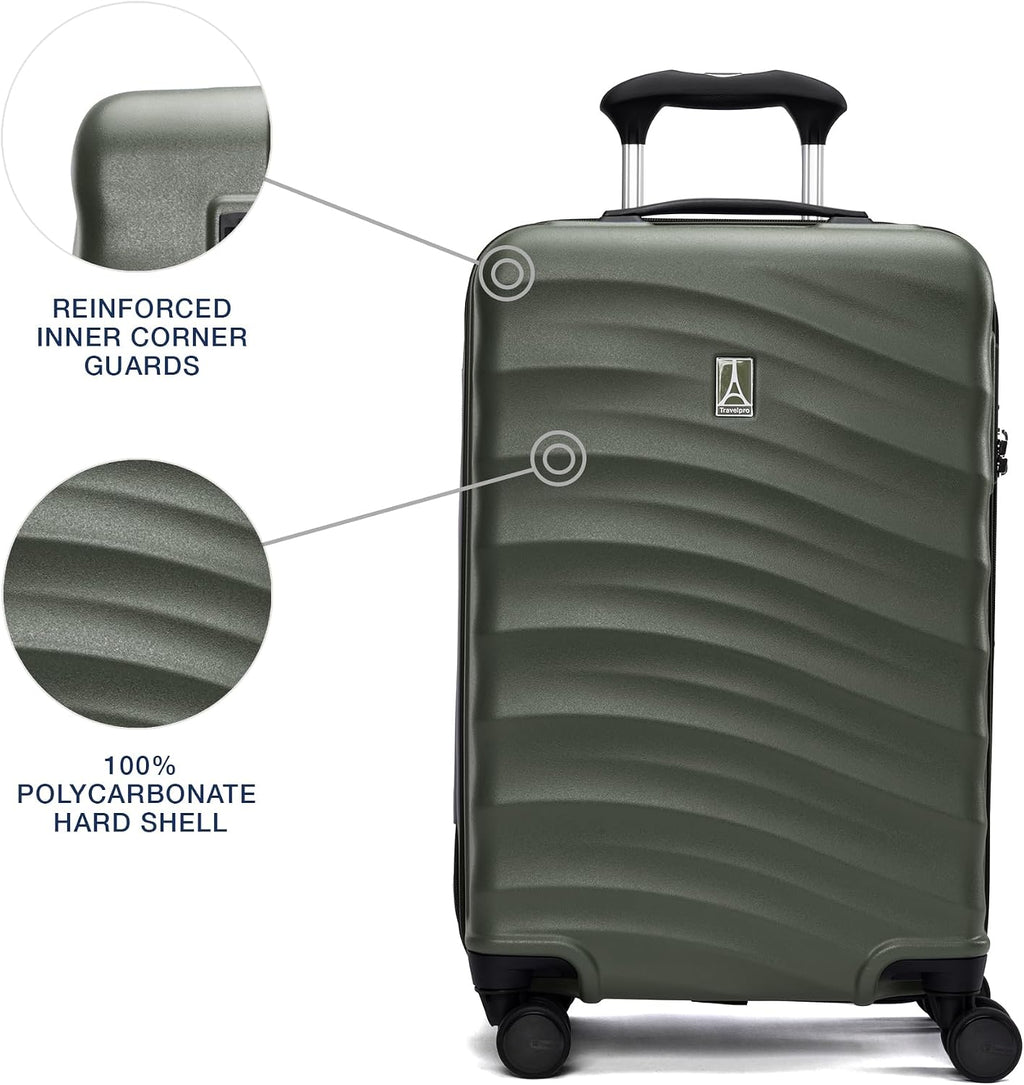 Travelpro Maxlite Air V2 - Bolso de mano extensible rígido, verde, 20