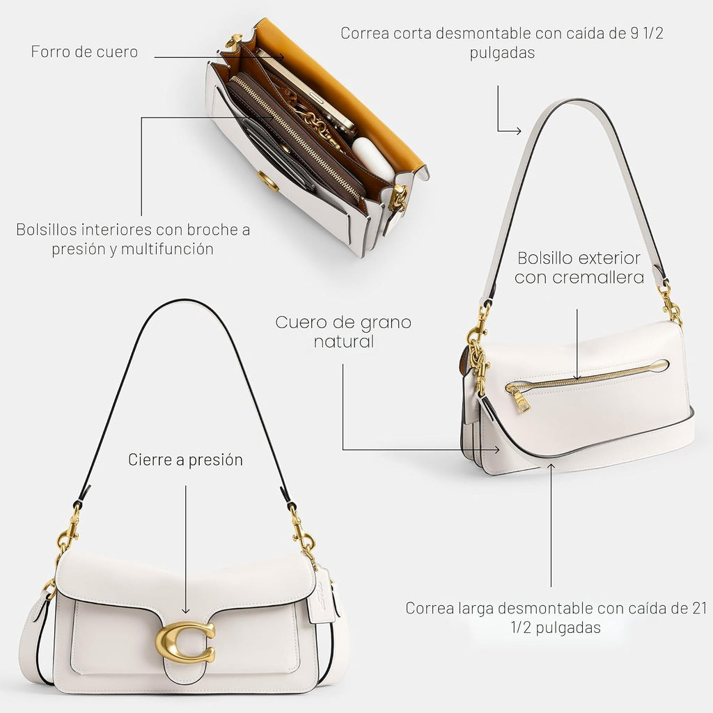 Coach Bolso de hombro atigrado suave para mujer 26