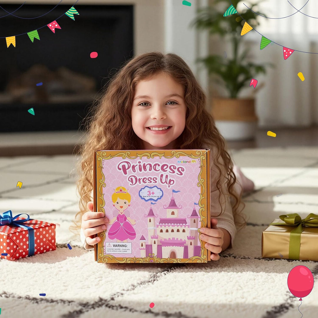 Meland Vestido de princesa - Ropa de vestir para niñas con juguetes...