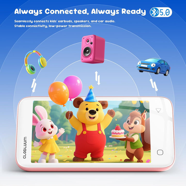 Globluum Reproductor MP3 de 80 GB para niños, controles parentales,...