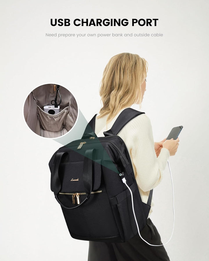 LOVEVOOK Mochila para computadora portátil para mujer, bolsa de tra...