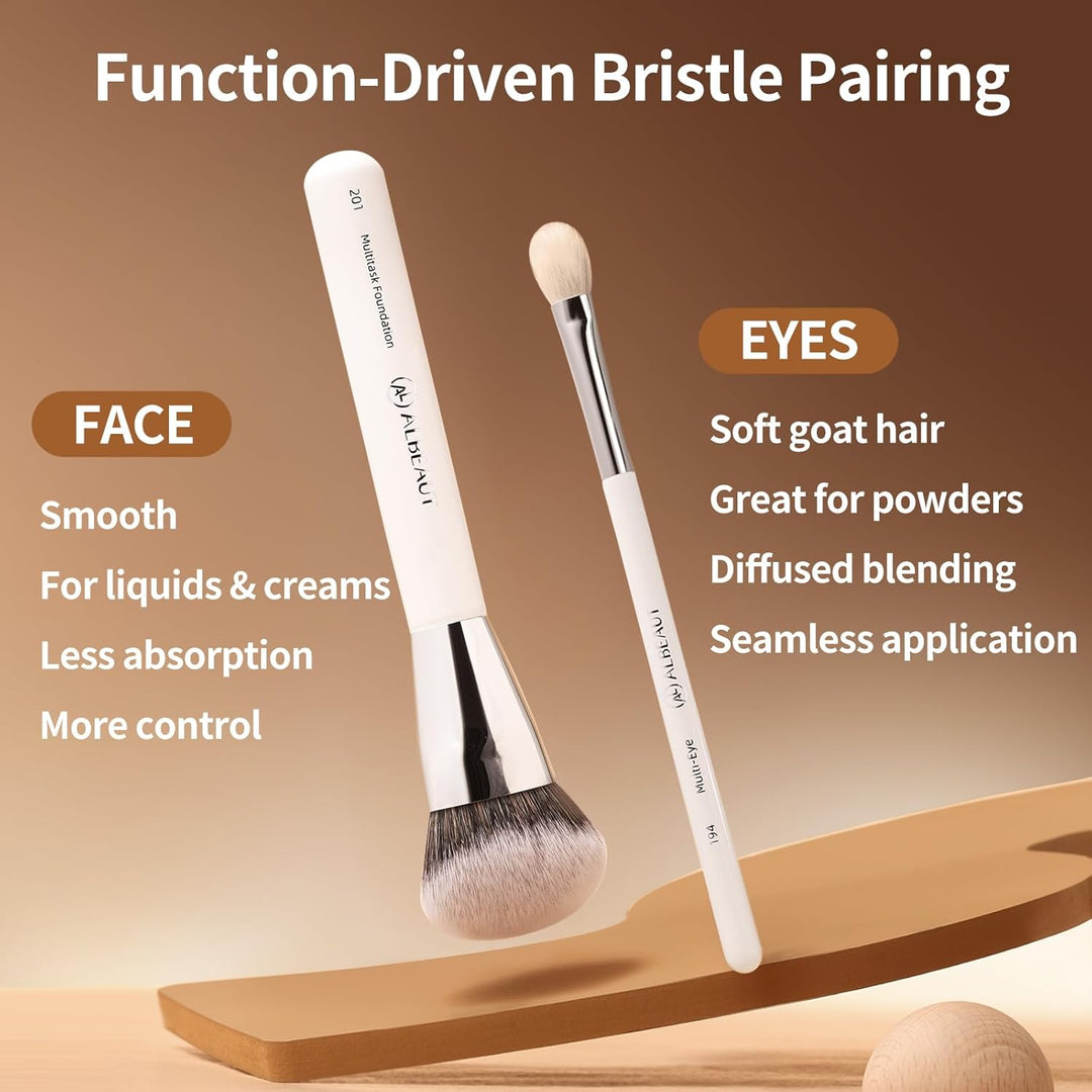 Albeaut - Juego de brochas de maquillaje, 7 brochas para sombra de...