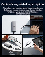 Lexar ES3 SSD portátil de 512 GB Plata, USB 3.2 Gen 2 hasta 1050MB\...