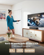 Barra de sonido ULTIMEA 2.1ch Subwoofer incorporado, sistema de cine en