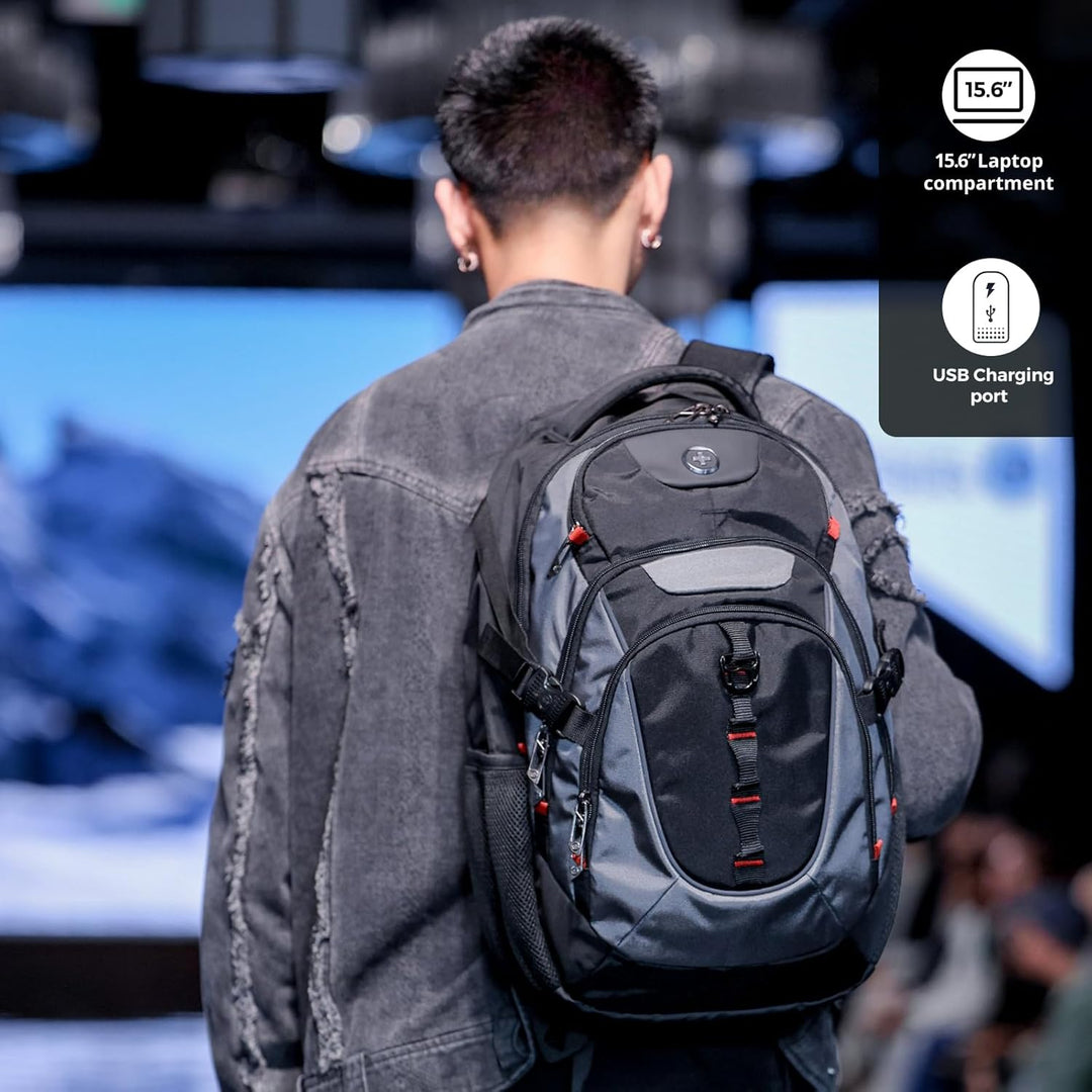swissdigital Mochila para portátil de viaje de negocios, para hombr...