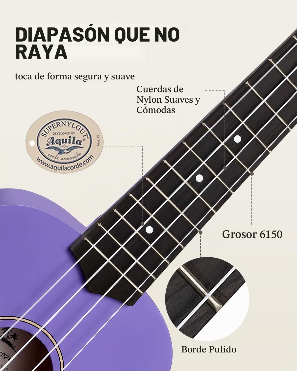 Donner Ukelele soprano para principiantes, ukelele mate de 21 pulgadas, kit para principiantes con correa para bolsa, afinador, cuerdas, púas de tela, lecciones en línea gratuitas (morado)