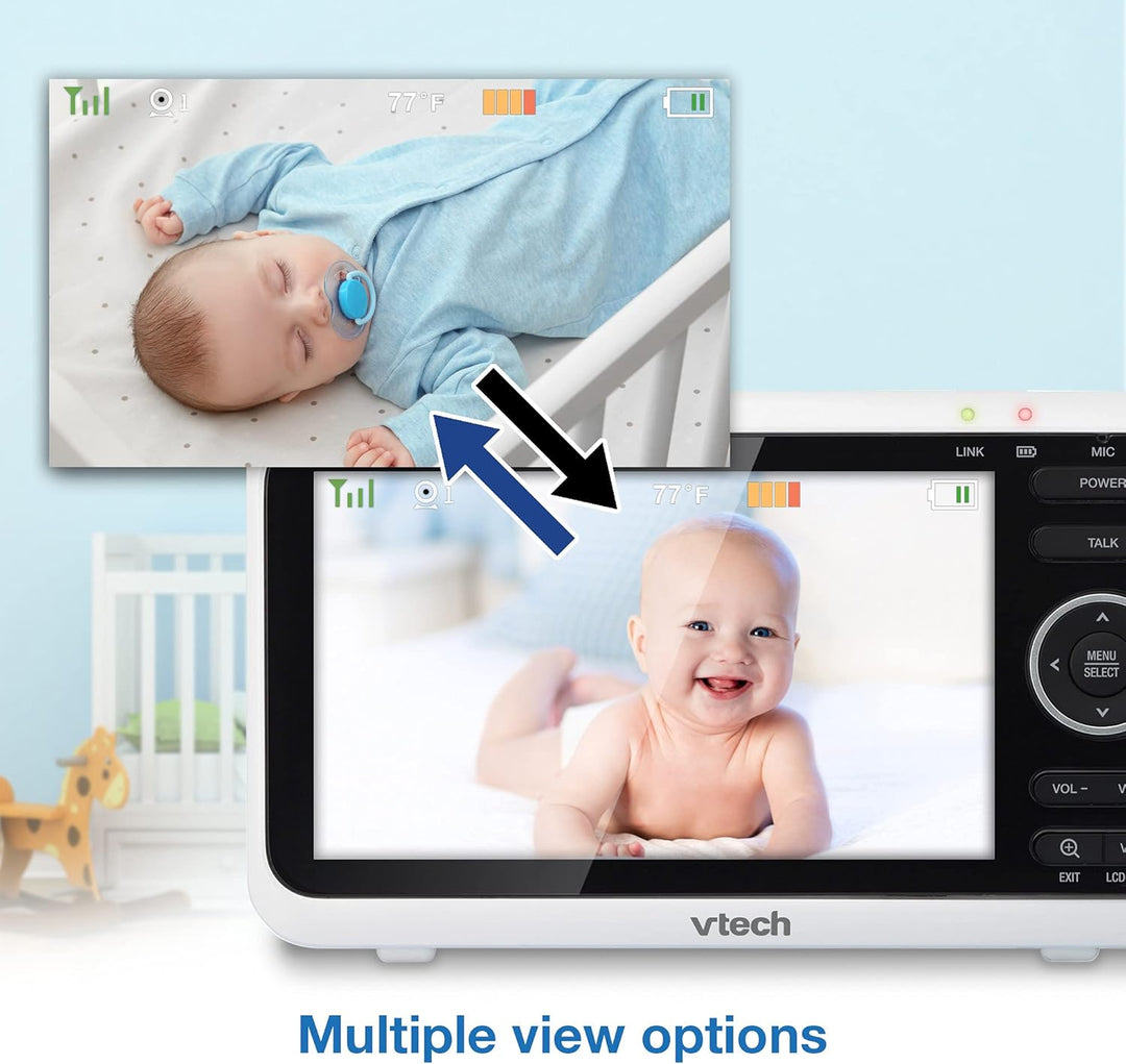 VTech [Actualizado] Monitor de bebé VM350-2, pantalla de 5 pulgadas...