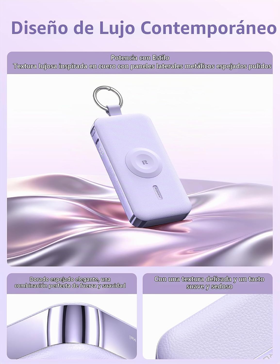 RORRY CharmGo - Cargador portátil de 12000 mAh, banco de energía 3...