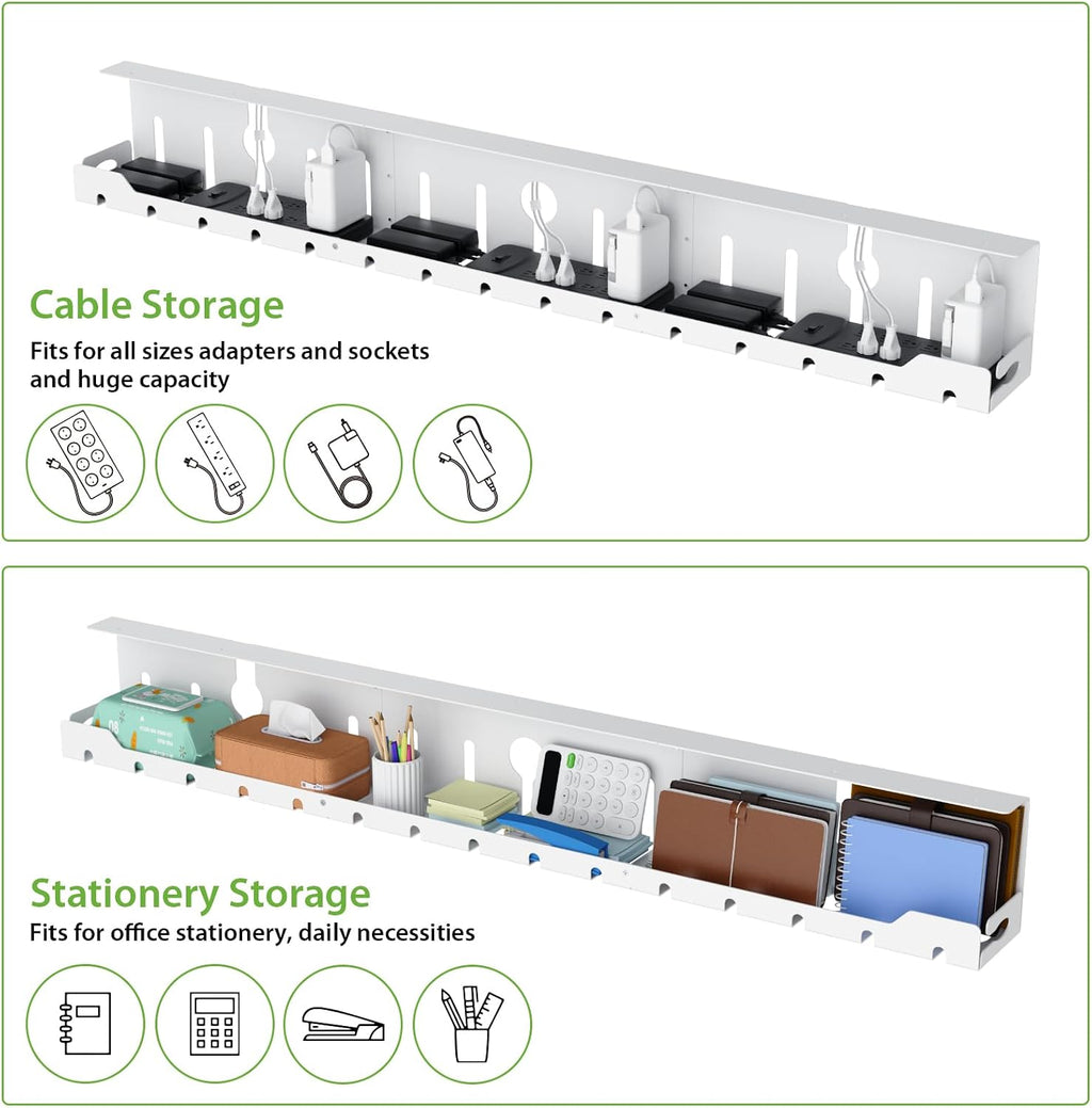 KEEGH Bandeja de gestión de cables para debajo del escritorio, 48 pulgadas