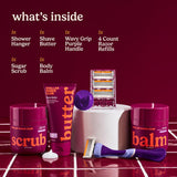 Dollar Shave Club Para mujeres | 1 mango de agarre ondulado morado,...