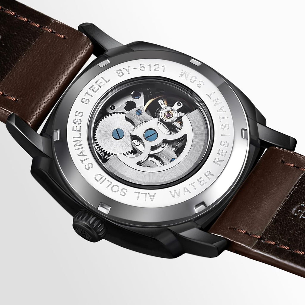 BENYAR Reloj Automático Mecánico de Esqueleto para Hombre de Vestir