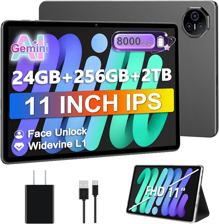 Dghrti 2026 Tableta de 11 Pulgadas, 24GB RAM+256GB ROM(2TB TF), Tab...