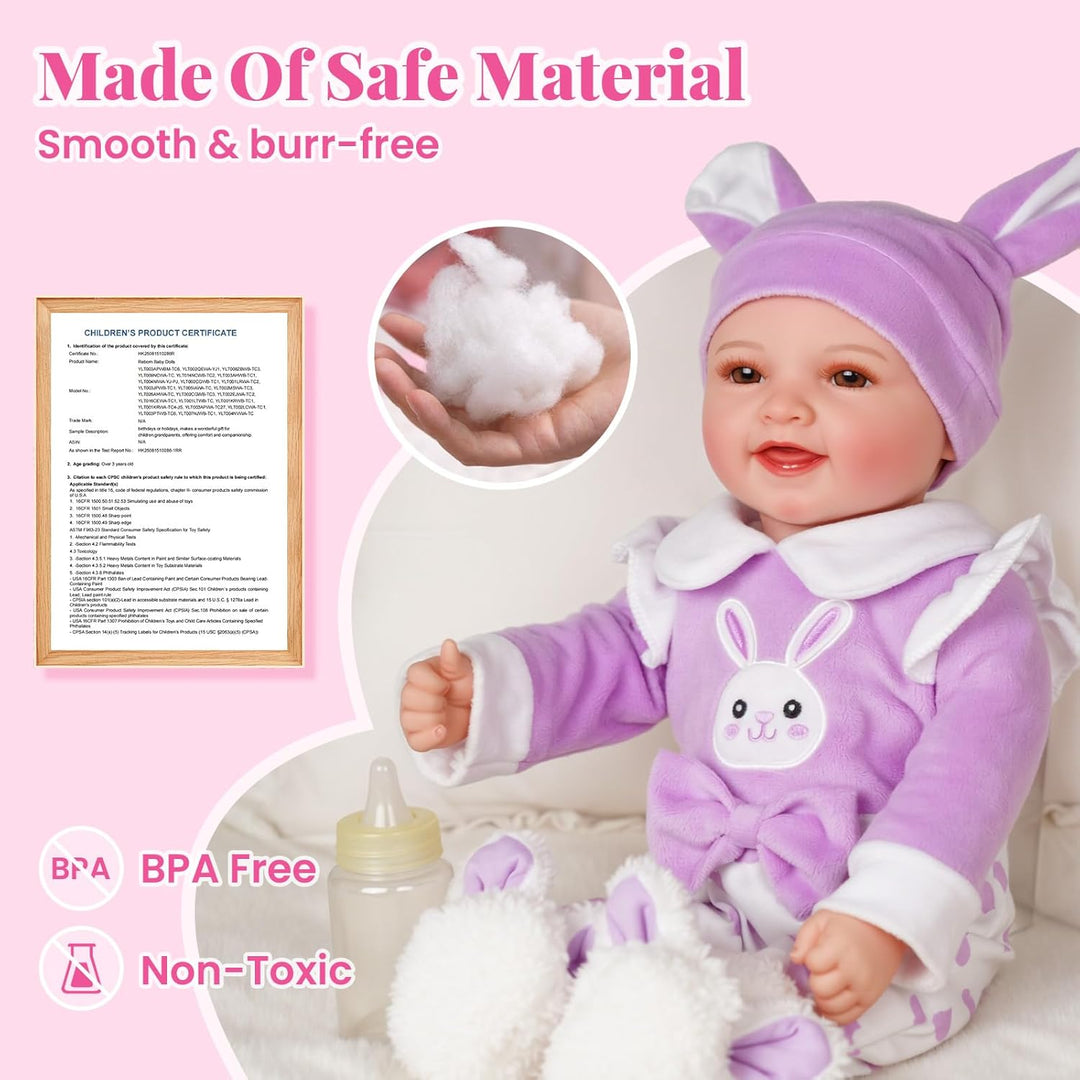 BABESIDE Muñecas bebé gemelas - 17" Muñecas recién nacidas geme...